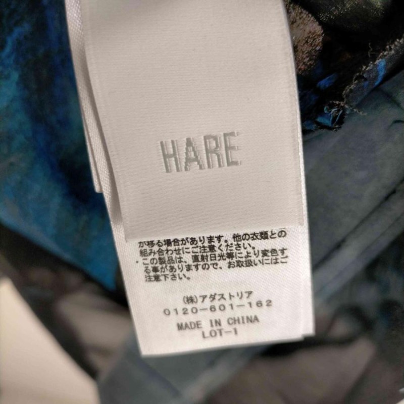 入手困難 新品 HARE ハレ フォトコラージュシアーシャツ オフホワイト