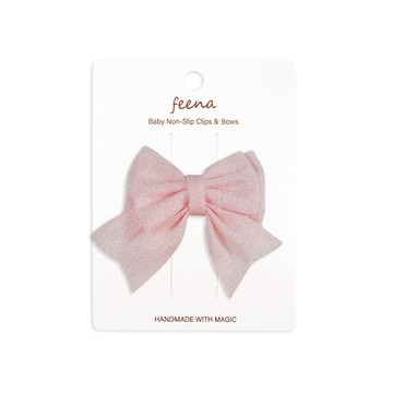 Feena - No.23蝴蝶結髮夾-粉