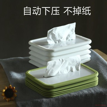 桃園出貨✨硅膠紙巾盒一抽到底自動下沉簡約抽紙盒家用客廳餐廳茶几個性創意
