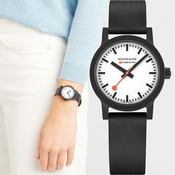 Mondaine 瑞士國鐵 essence 環境永續簡約女錶 1XM-32110RB