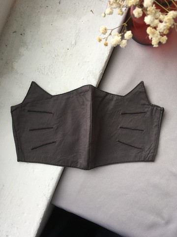 貓咪刺繡口罩套 多色 純棉