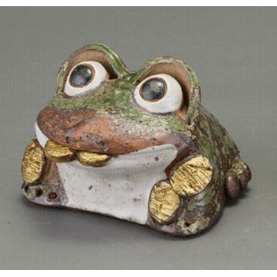 信楽焼 7号手作り出目笑い蛙 かえる カエル 蛙 - メルカリ