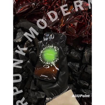 auupoint原創適用蘋果iphone15promax手機殼14pro全包光面軟殼賽博朋克個性13酷全包光面軟殼潮酷情侶手機殼
