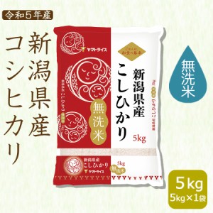 新潟県産 コシヒカリ 無洗米 5kg 米 お米 令和5年産 北海道・沖縄は送料900円