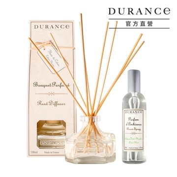 DURANCE朵昂思 香氛居家儀式組-青檸薄荷香氛噴霧(100ml)+棉花田擴香(100ml)-Tester-專櫃公司貨