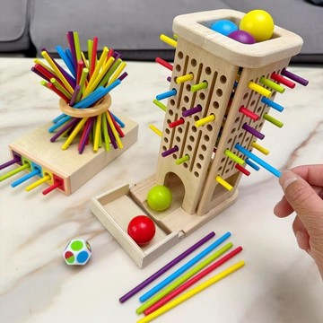 😊歡迎選購😊兒童抽棍子平衡遊戲幼兒園雙人對戰桌遊思維訓練親子互動益智玩具