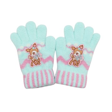 哈尼鹿童繡片羽毛手套-多色任選