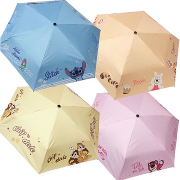小禮堂 Disney 迪士尼 抗UV折傘 維尼 奇奇蒂蒂 熊抱哥 史迪奇
