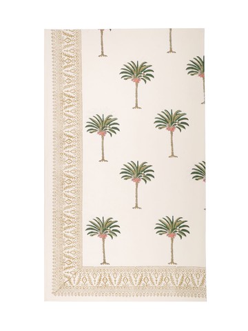 Handprinted Cotton Tablecloth