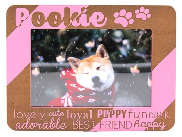 客製化雕刻木相架 (4R 相片) – 汪汪 主題 x 個人化