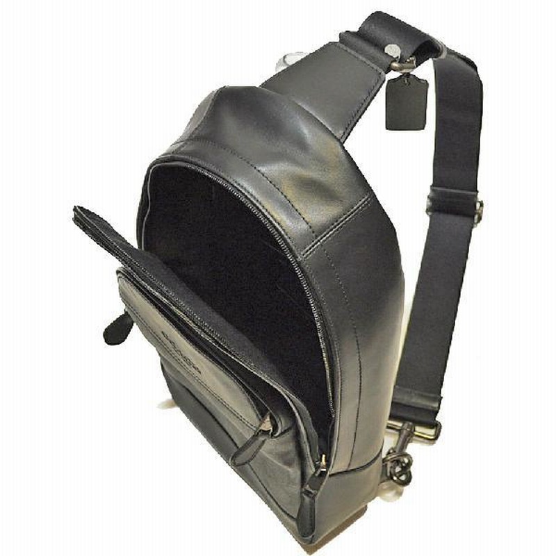 コーチ メンズバッグ F39942 チャコール×ブラック ボディーバッグ