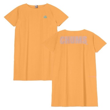 CHUMS 女Airtrail Stretch CHUMS One-Piece短袖洋裝 橘色-CH181353D001