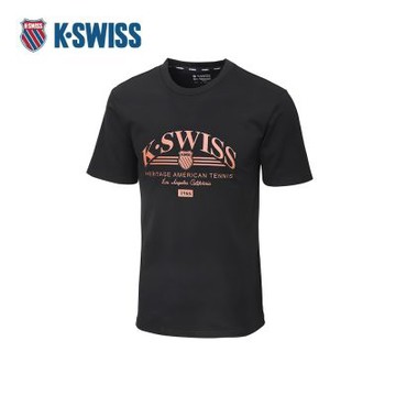 K-SWISS 短袖T恤 26SS TEE 6 M 短上衣 男短袖上衣 黑色 1013703-008