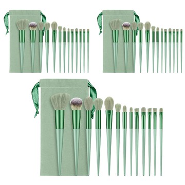 小麥購物 13支刷具套組 附防塵袋 S132 61g  抹茶綠  3組