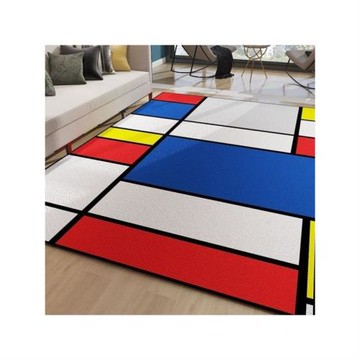 蒙德里安地毯拼接滿鋪家用地毯客廳防滑墊臥室床邊毯防摔耐臟地墊