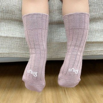 MIT中筒兒童襪-紫芋藕 純棉健康除臭襪 (有止滑) 多段尺寸 sNug