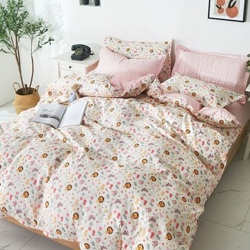 【廠商直送】iHOMI舒柔棉床包三件組-雙人加大-小獅童樂會