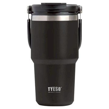 TYESO 泰碩 手提304不銹鋼水杯  瑪瑙黑  600ml  1個