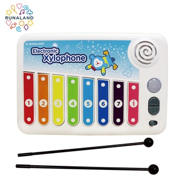 [RUNALAND 路納星球]聲光學習手敲琴 附鼓棒&音樂書