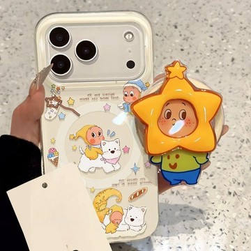 星星人西高地磁吸殼適用於蘋果17PROMAX手機殼iPhone16plus小衆14雙層15pro鏤空大孔13/12保護殼