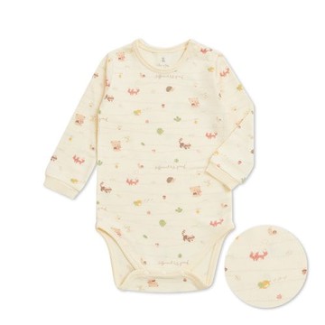 歡樂森林長袖側開包屁衣 (高效蓄熱恆溫布)