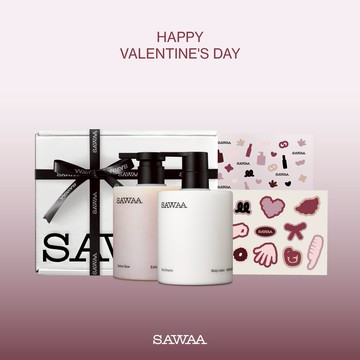 情人節禮物❤️[快速出貨]【SAWAA】暖海洗沐1+1禮盒(去角質+寧海身體乳)免費禮盒包裝｜贈隨心貼防水貼紙