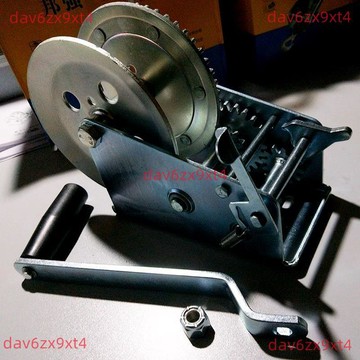 公司貨 手動絞盤雙向自鎖式手搖卷揚牽引葫蘆小型家用絞車起重機升降吊機