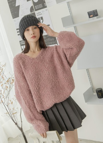 顆粒感鬆鬆毛衣
