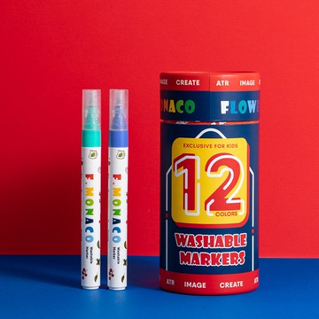 英國Flowermonaco可水洗 軟頭彩色筆12色