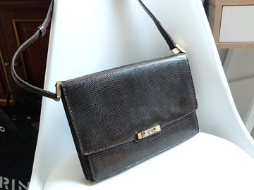 法國復古蛇皮單肩袋