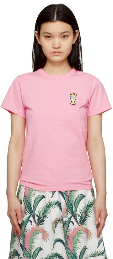 Maison Kitsuné 粉色 Hotel Olympia 联名 Ice Cream T 恤