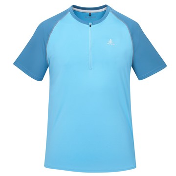 男款酷涼節能抑菌短袖T恤(A1TS2509M藍/灰藍/涼感透氣/抑菌抗臭/快乾排汗/抗紫外線)