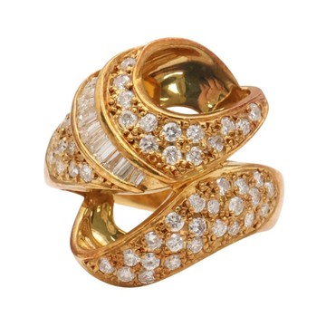 JEWELRY 無品牌珠寶 18K黃金 碎鑽 戒指 【二手名牌BRAND OFF】
