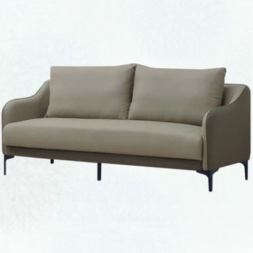 文創集 爾文可雙色貓抓皮革三人座沙發椅-183x73x75cm免組