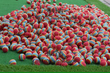 室內 高爾夫練習球 彩色海綿球 EVA軟球 超值【步行者戶外生活館】