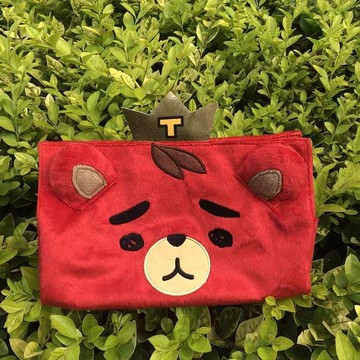 ⭐韓國代購正版⭐日單東方神起熊仔毛絨刺繡紙巾套家居車載紙巾包