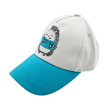 flapjackkids 防曬透氣棒球帽 UPF50+防曬係數  刺猬  刺猬 白色 + 湖水藍  4~6歲