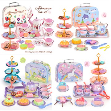 兒童過家家 下午茶甜品蛋糕玩具 女孩禮品 馬口鐵茶具 益智早教玩具