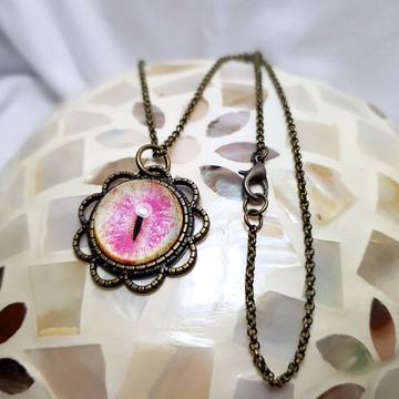 Cat EYE 18mmEYE 花型底座項鍊