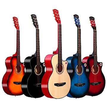 Lanjian 系列 38吋，缺角造型，民謠吉他，木吉他，琴袋+背帶+彈片+全配