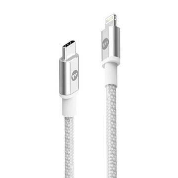 mophie essentials 編織快速充電傳輸線 USB-C to Lightning 適用於iPhone/iPad  100cm  白色  1條
