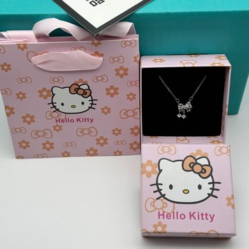✨臺灣出貨✨Luckykitty心動蝴蝶結項鍊輕奢小衆設計高級感甜美少女鎖骨鏈女款