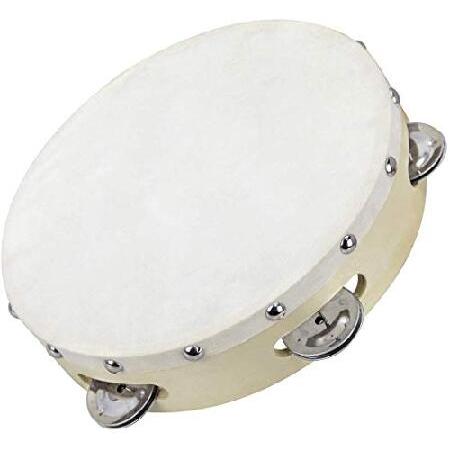 Clifton inch Tambourine Drum Pairs Bell Single Row Tambourine Metal Jingles Percussion Toy Instrument Hand Tambourine