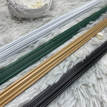 【商品熱銷】 18号胶包花杆1.4mm软杆手工diy麻绳编织包包 绿麻白黑红咖啡细铁丝