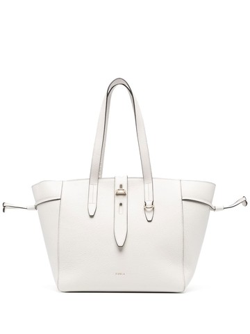 Furla - buckle-detail leather tote - women - Calf Leather/Polyurethane/Polyamide - One Size - White