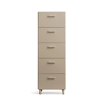 Relief 組合式抽屜高櫃（5 抽、米褐）