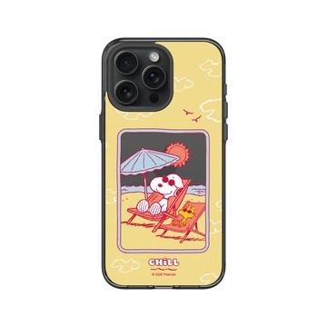 iPhone 15 Pro Max Clear 酷墨灰 - 史努比 Snoopy - 曬太陽