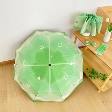 臺灣/🌸雨傘 折疊傘 遮陽傘 自動雨傘治癒四葉草自動雨傘女晴雨兩用黑膠防曬紫外線小清新太陽傘遮陽傘