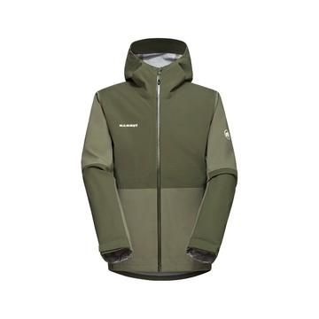 MAMMUT Linard Guide HS Hooded Jacket AF Men 輕量防水防風連帽外套 男款 沼澤綠/綠 #1010-30930