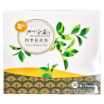 歐可茶葉 冷茶 四季春青茶 台灣產  3g  30包  1盒